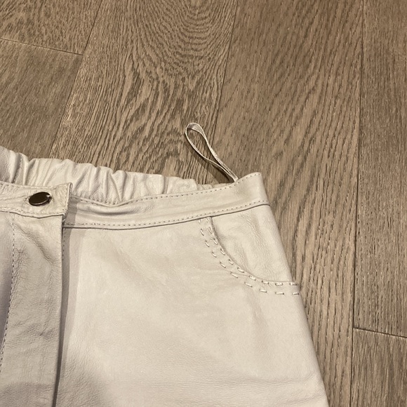 Dove Grey Vintage Leather Pants - Guillaume - Picture 5 of 10